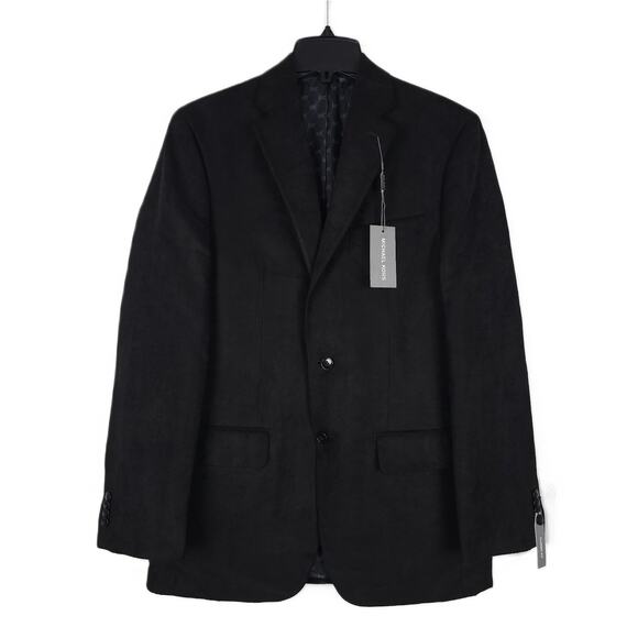 Michael Kors Men's Classic-Fit Faux Suede Sport Coat Black Solid 36R NWT - Picture 1 of 7